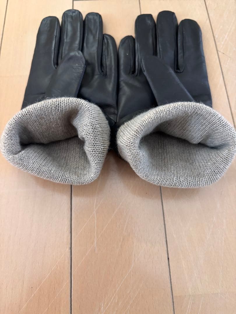 Sermoneta gloves黒レザー手袋