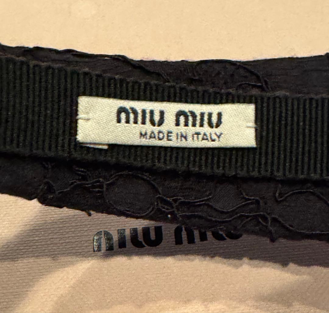 miumiu レースカチューシャ（ブラック）