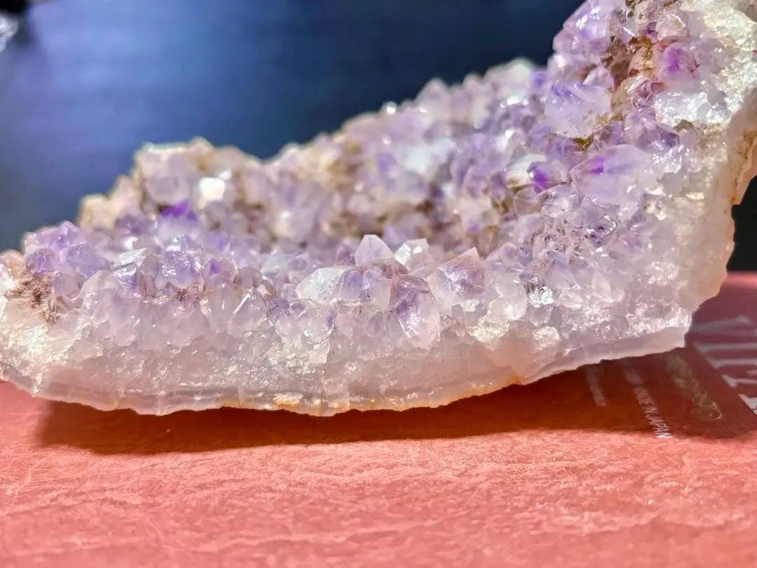 【超希少】ラベンダーアメジストクラスター 大型 ローズアメジスト (カルール産)