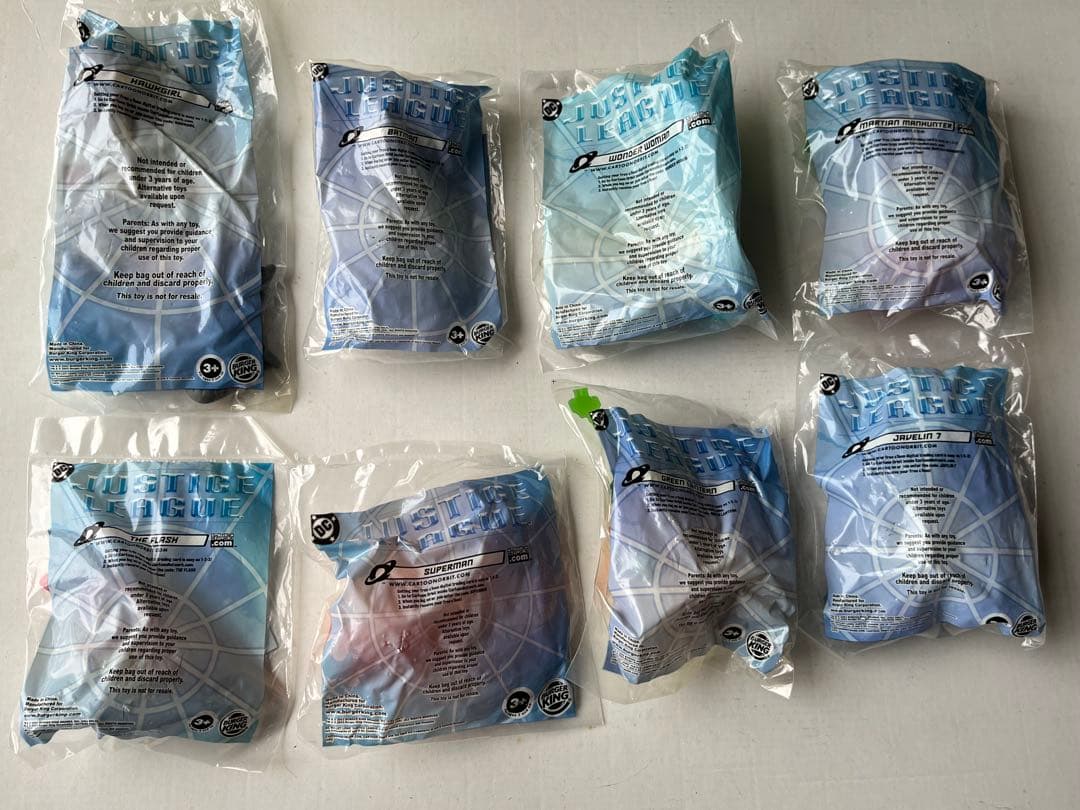 バーガーキング　米国　キッズミール　2003年　ジャスティスリーグ　全8個セット
