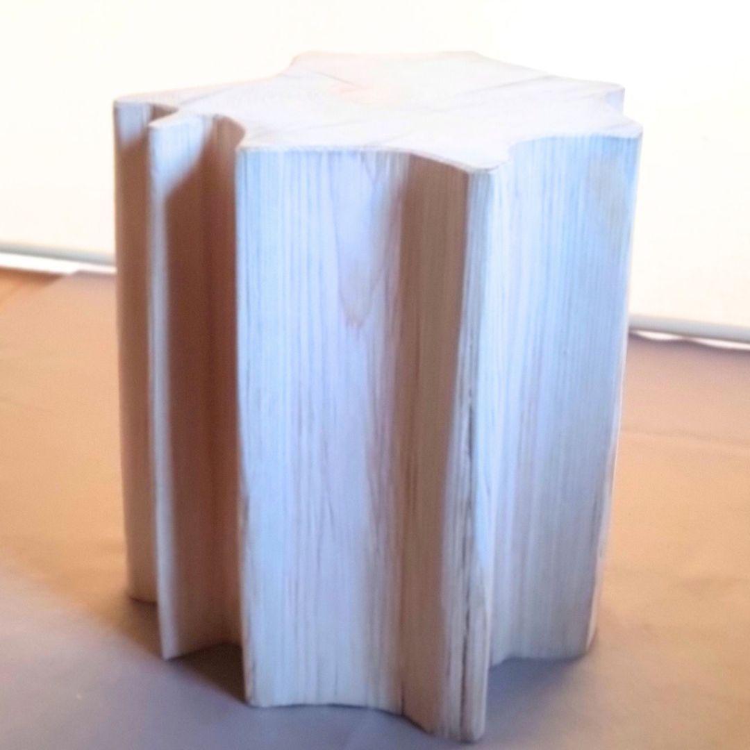 天然アロマ 東濃ひのき フリルスツール テーブル 無垢無塗装 オーガニック