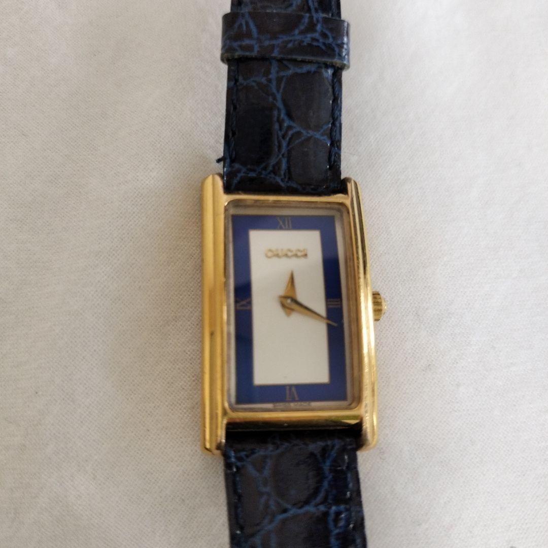 グッチ　レディース　ブルー　腕時計　2600L