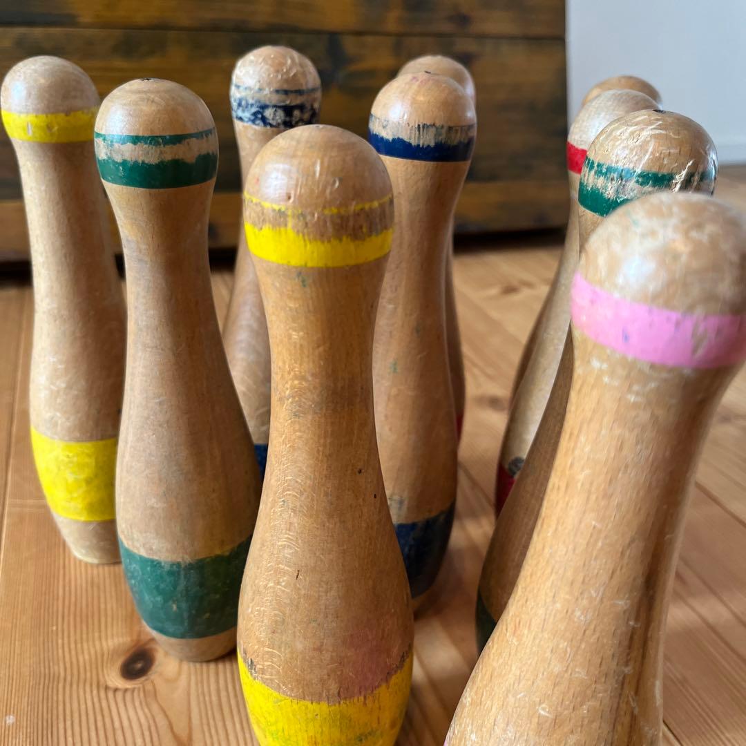 ヴィンテージ木製ボーリングセット