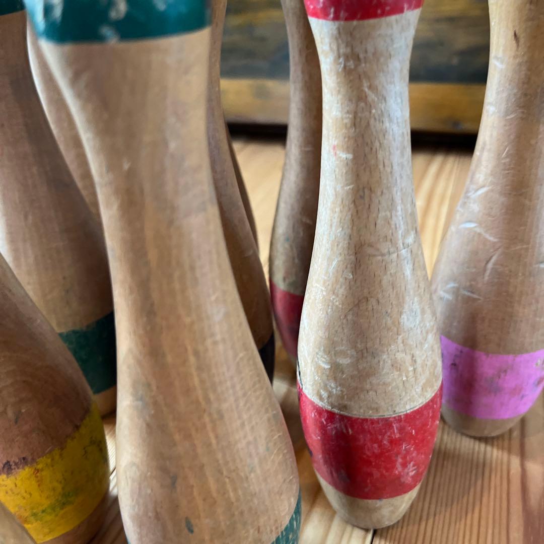 ヴィンテージ木製ボーリングセット