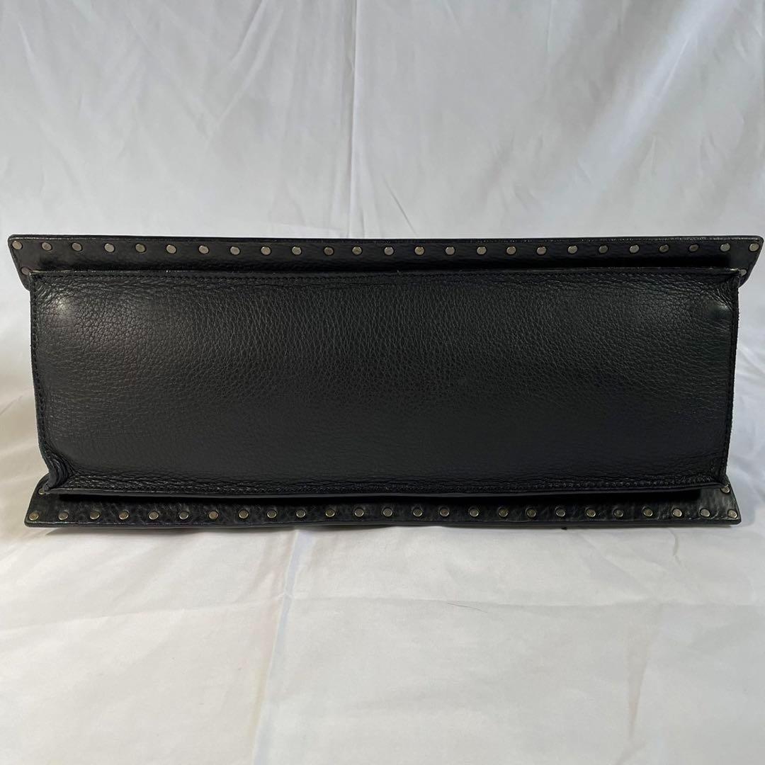 【美品】セリーヌ ハンドバッグ トートバッグ レザー スタッズ 肩掛け 黒