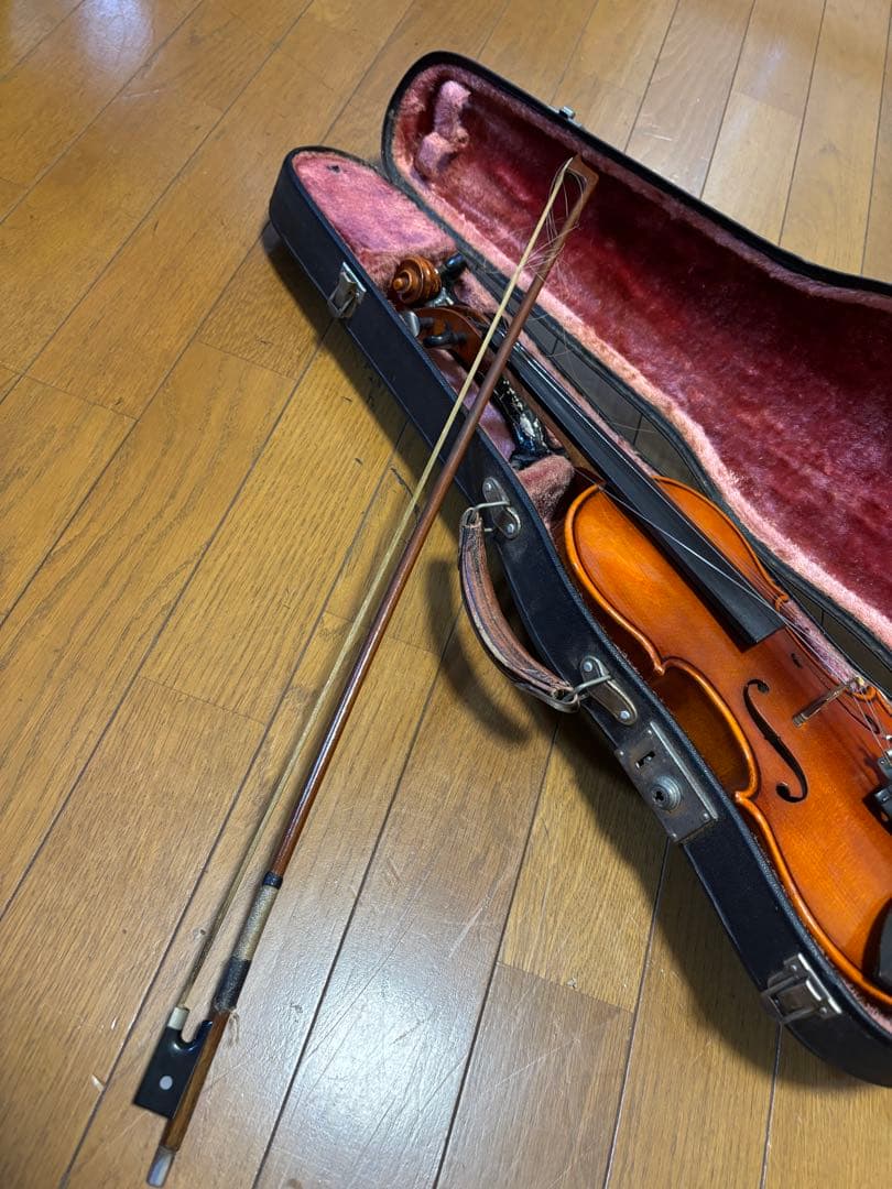 バイオリン本体 木製 4弦 ケース付き