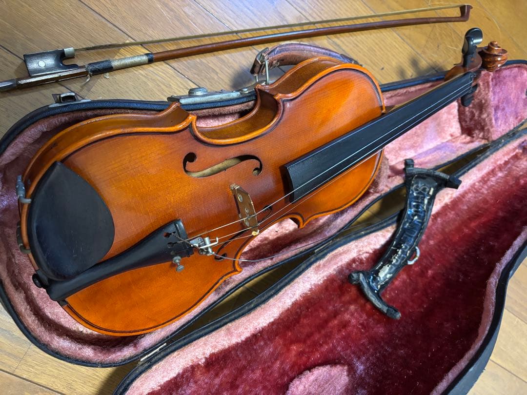 バイオリン本体 木製 4弦 ケース付き