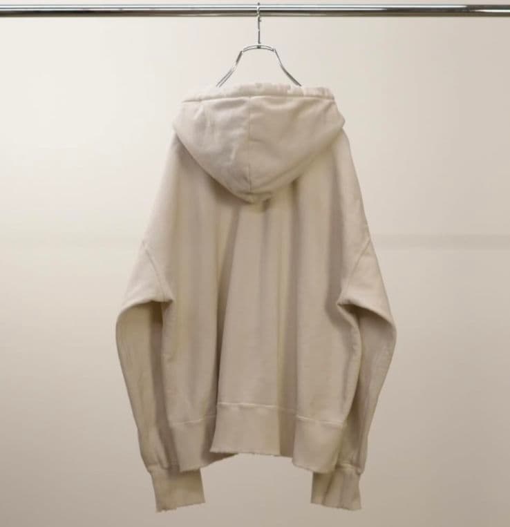 ​【完売品/新品未使用】ANCELLMアンセルムハーフジップフーディー白サイズ1