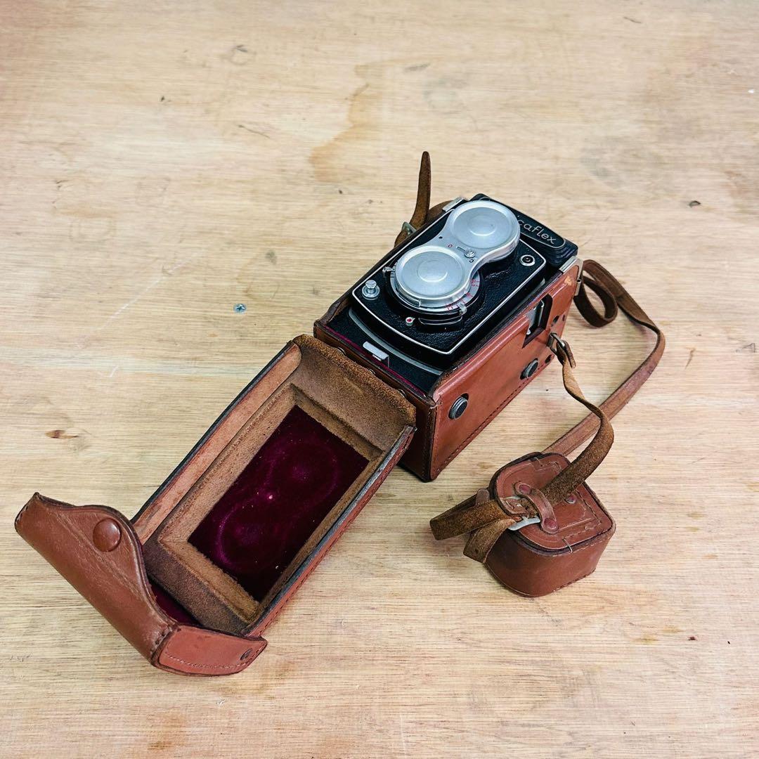 YashicaFlex 二眼レフカメラ レザーケース付き動作未確認