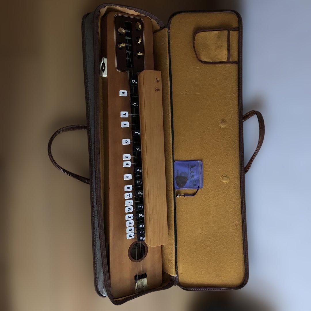 大正琴 4弦 木製 ケース付き