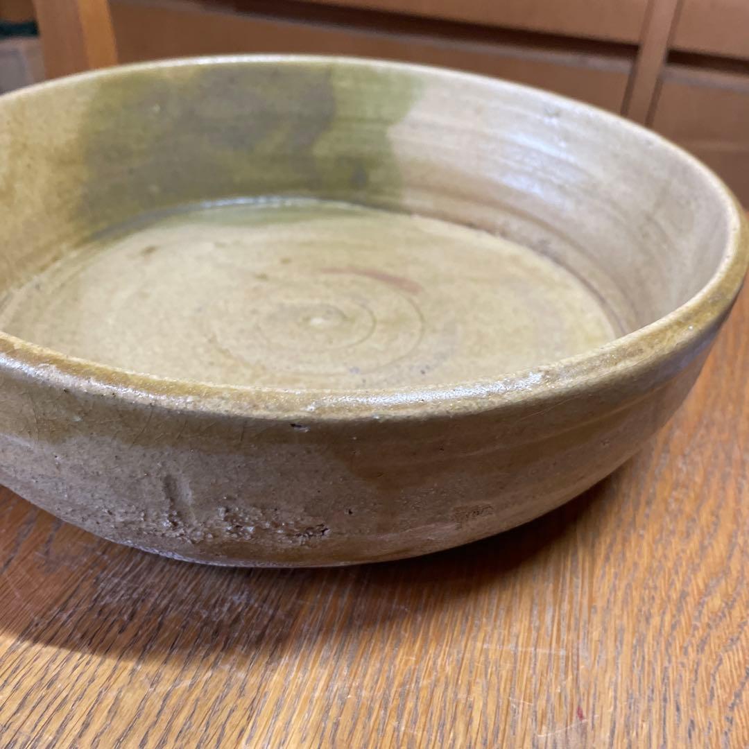 魯山人　黄瀬戸鉢　坂田甚内　ガラス皿５枚　箱なし