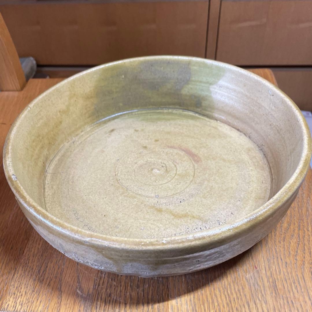 魯山人　黄瀬戸鉢　坂田甚内　ガラス皿５枚　箱なし