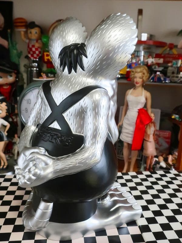 ラットフィンク Rat Fink シルバー 豪華 金運アップ 像 フィギュア