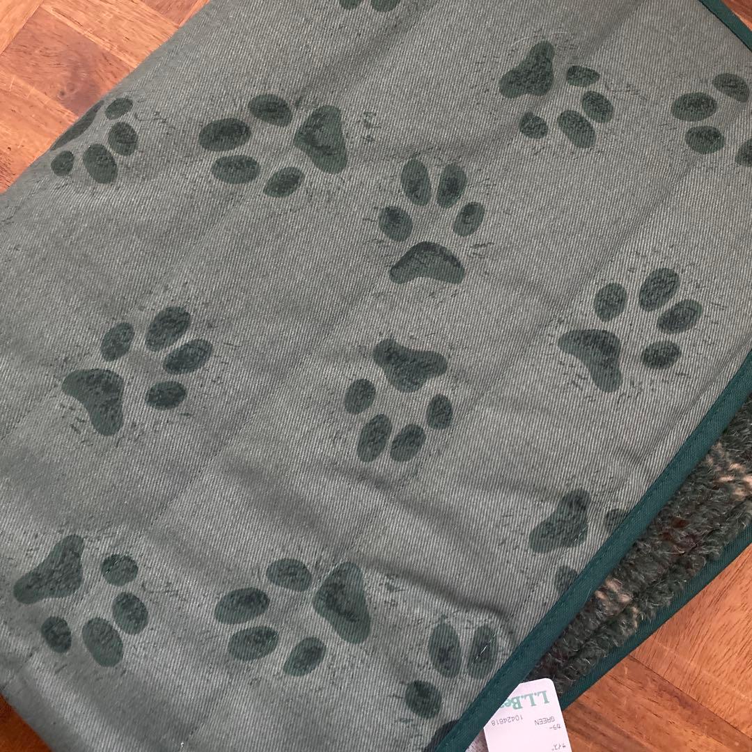 未使用 80's 90's L.L. Bean エルエルビーン 足跡柄 マット