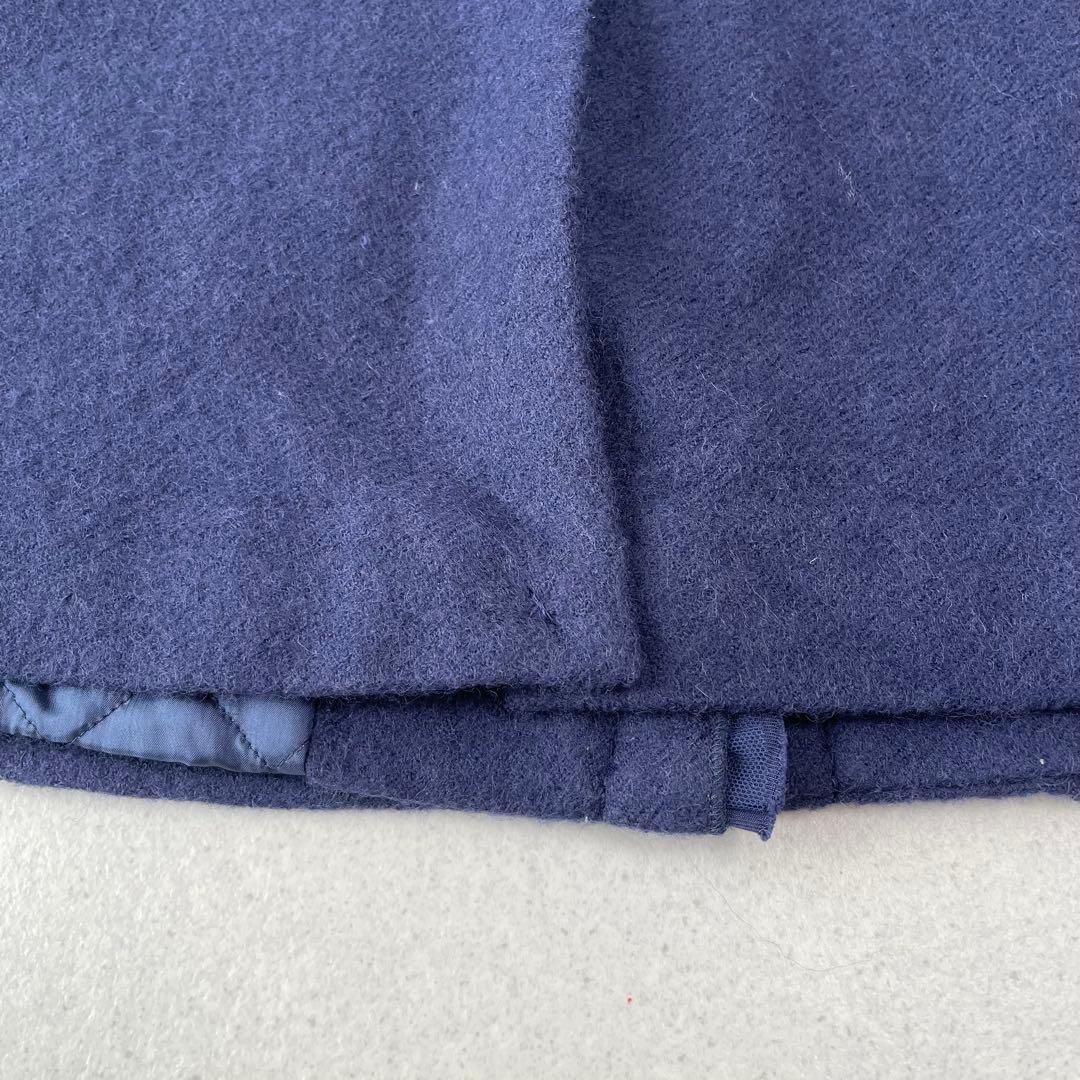 MiMiSolミミソル イタリア製 ロゴ刺繍 フリル ウールコート マメール