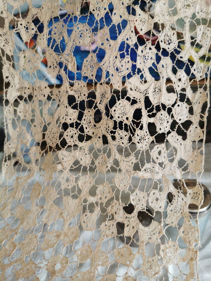 16〜17世紀アンティーク フレミッシュレース 考古学的ボビンレース 45㎝単位