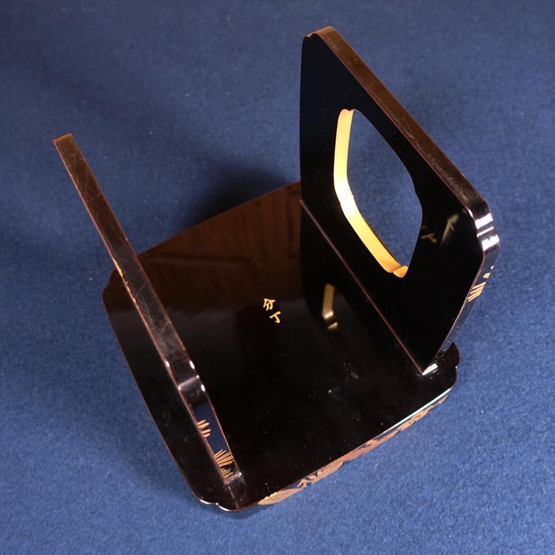 最高級京漆器 三上揚光堂 松竹梅蒔絵 花月台 三つ組盃揃 共箱