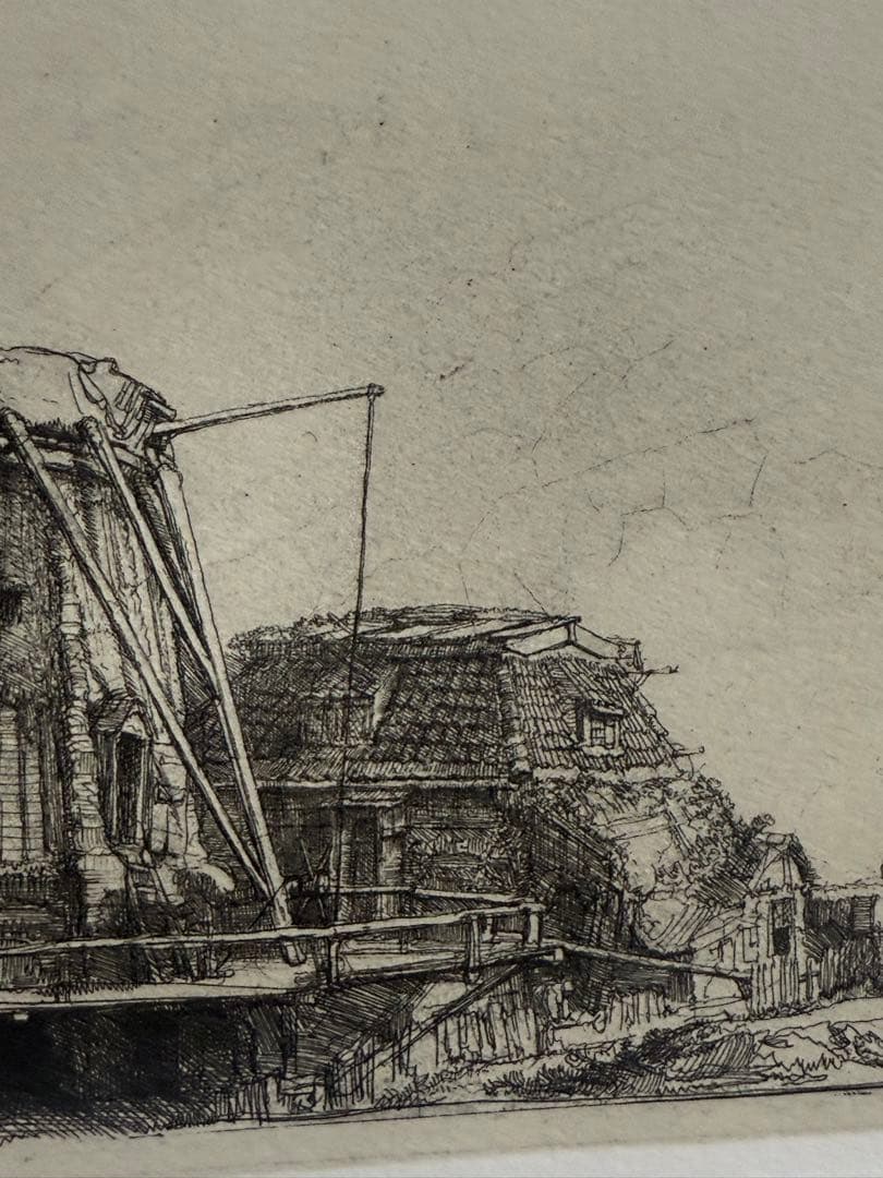 貴重　レンブラント 「風車」エッチング作品