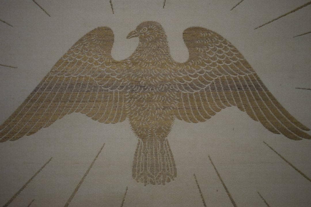 不詳/作者不明/鳩図/織物/布袋屋掛軸HJ-956