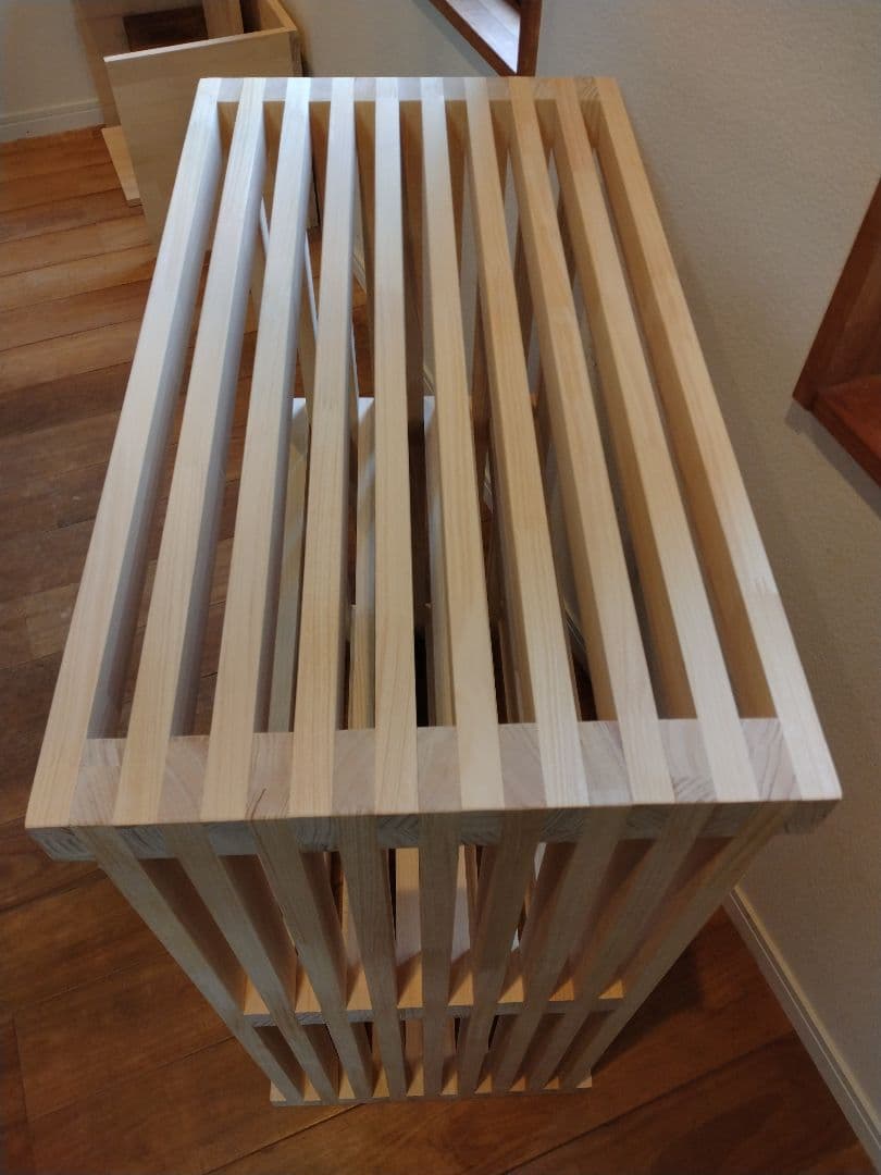 木製　ハンドメイド　オーダー　格子　棚　アクアラック　シェルフ　水槽台　金魚