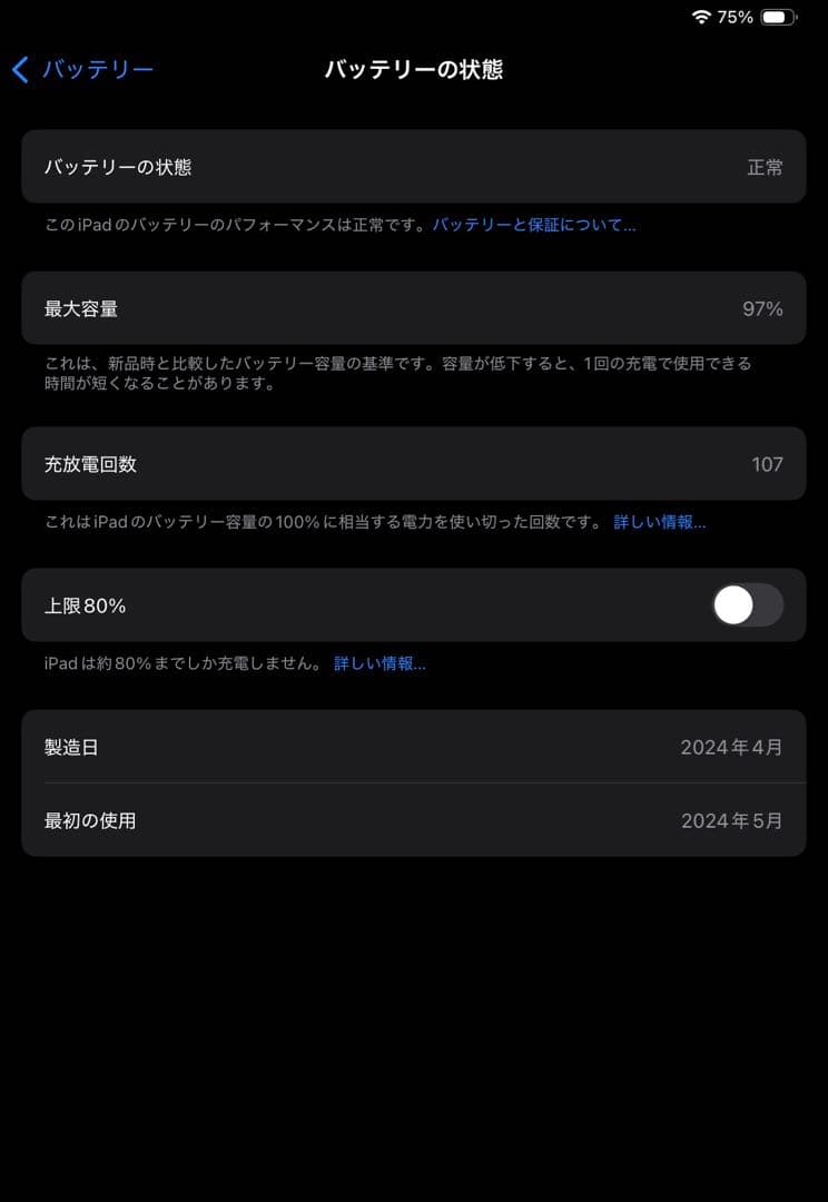 M4 iPad Pro/11インチ/256GB/スペースグレー/