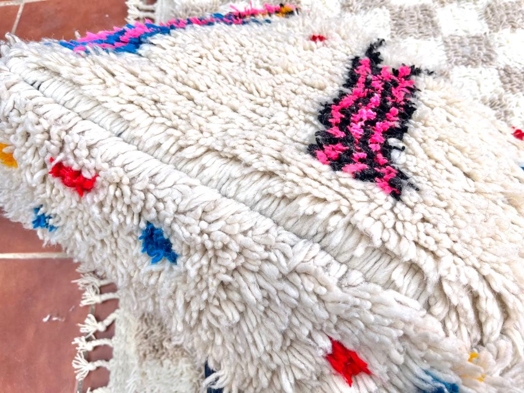 モロッコ　プフ　pouf アジラル　オットマン クッション　ラグ　137