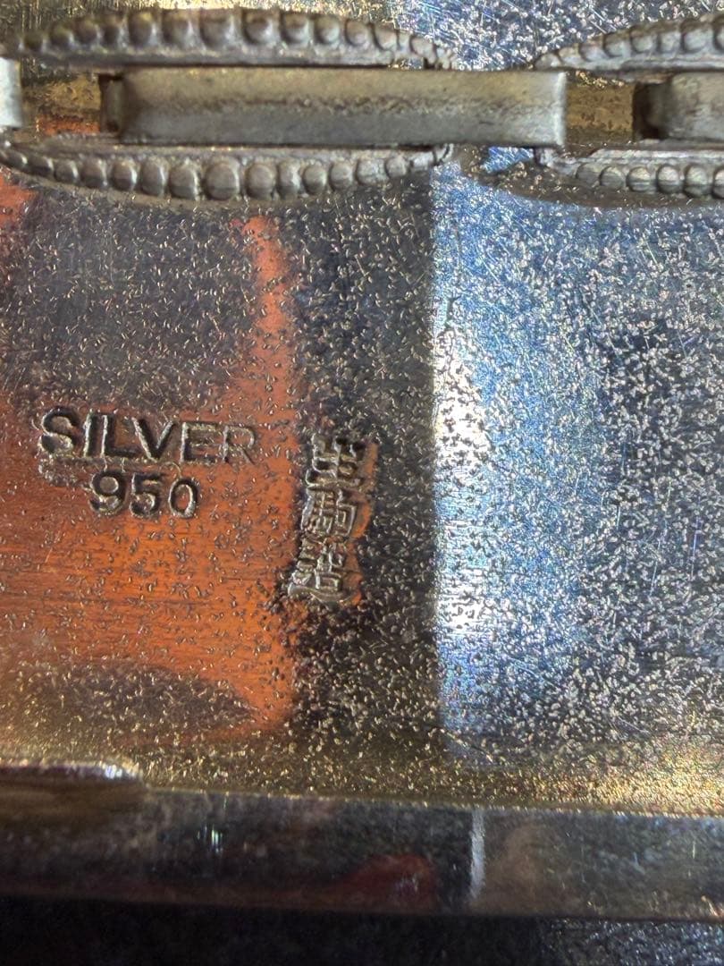 Silver950 生駒製　蜻蛉図煙草入れ／カードケース