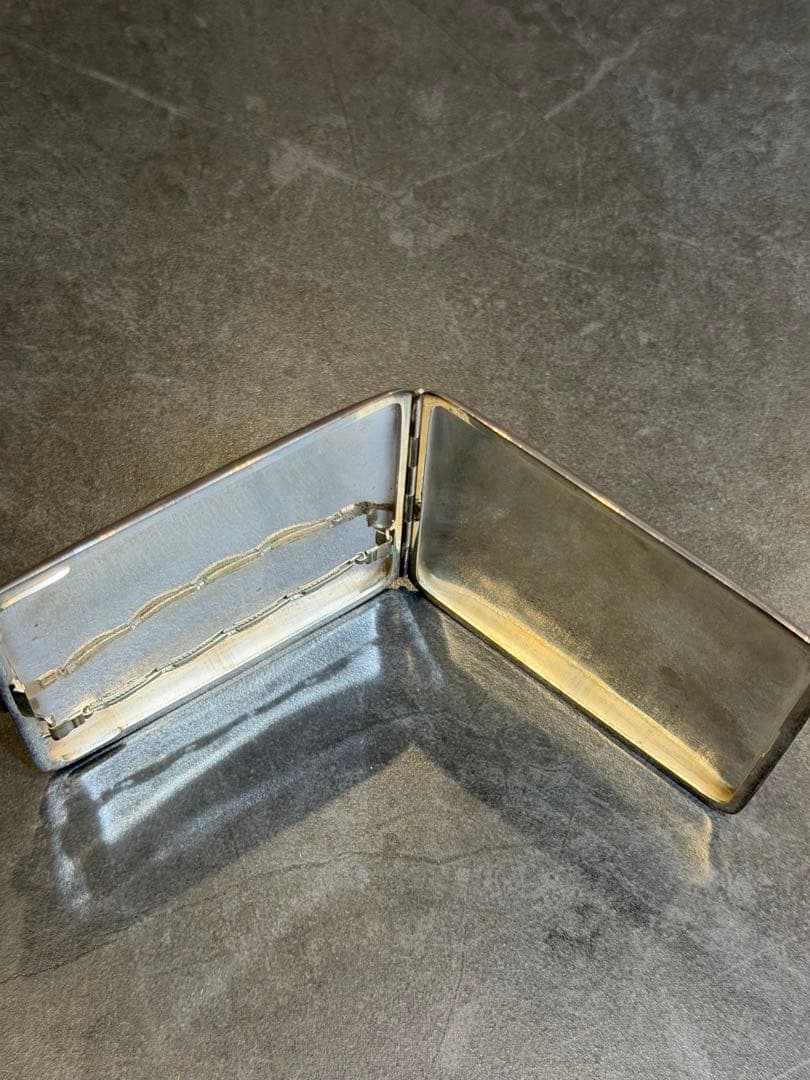 Silver950 生駒製　蜻蛉図煙草入れ／カードケース