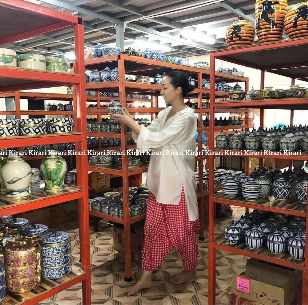 試着のみハウスオブロータス ギンガムチェックサルエルパンツ 桐島かれん