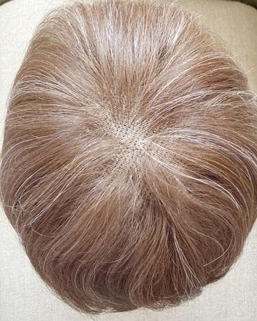 ハイネット　ナチュラルクイーン　人毛MIX　ハーフウィッグ　ライトブラウン