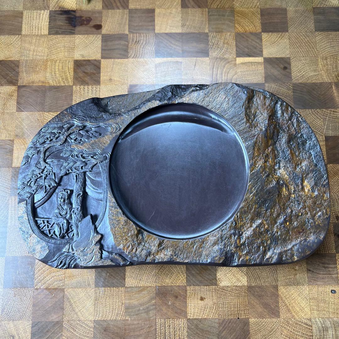 【大型】端渓老坑楼閣図硯【加厚】