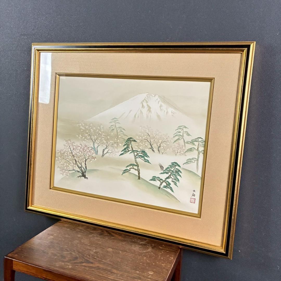 美品 横山大観「春暁」リトグラフ 大日本絵画 作品保証書・日本版画協会登録番号有