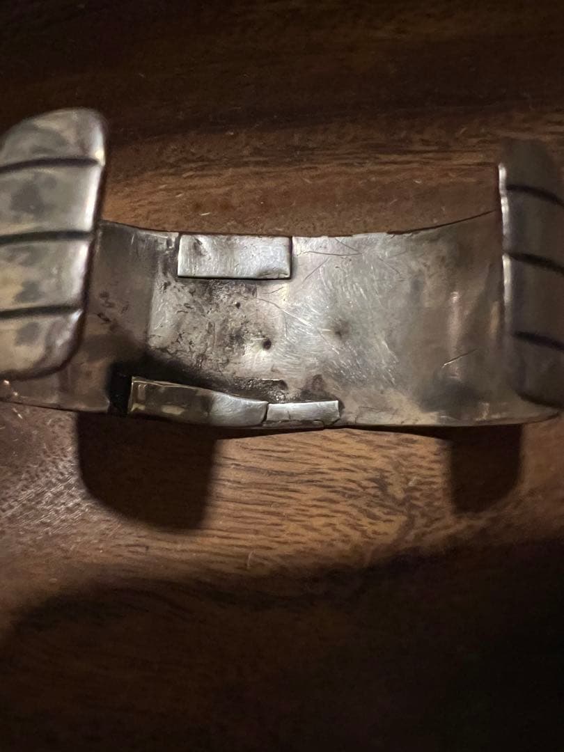 ターコイズ石付きシルバーバングル　インディアンジュエリー　ネイティブアメリカン