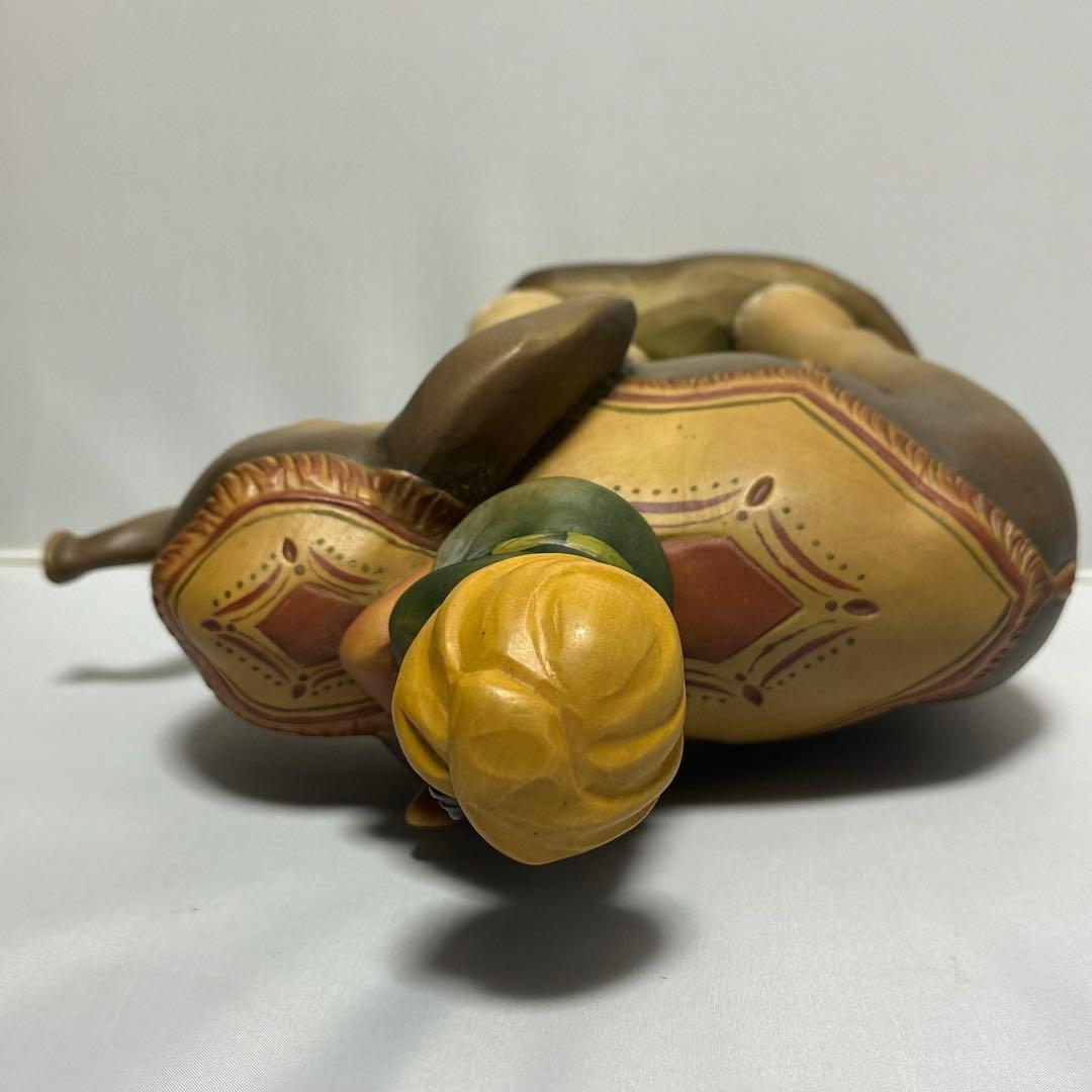 アンリ人形 ANRI 木彫彩色 “Riding the elephant”