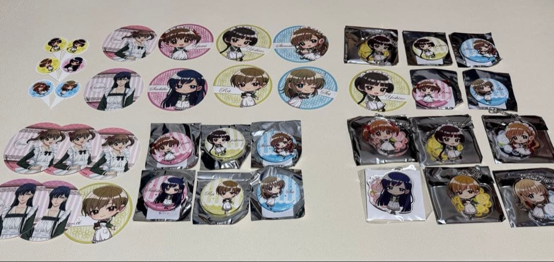 マリア様がみてる　コラボカフェ缶バッジアクキーセット