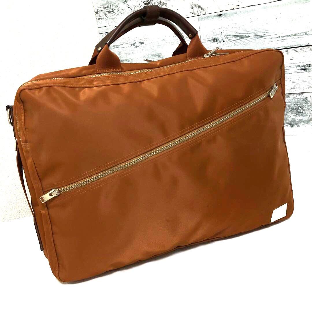 超美品✨人気 ポーター リフト ビジネスバッグ3way 2層 A4可 ブラウン