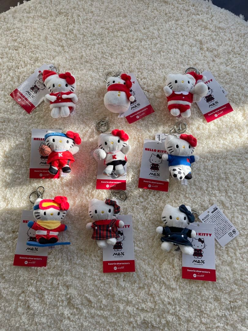 ハローキティ hello Kitty Me% トイキーホルダー 9個セット新品