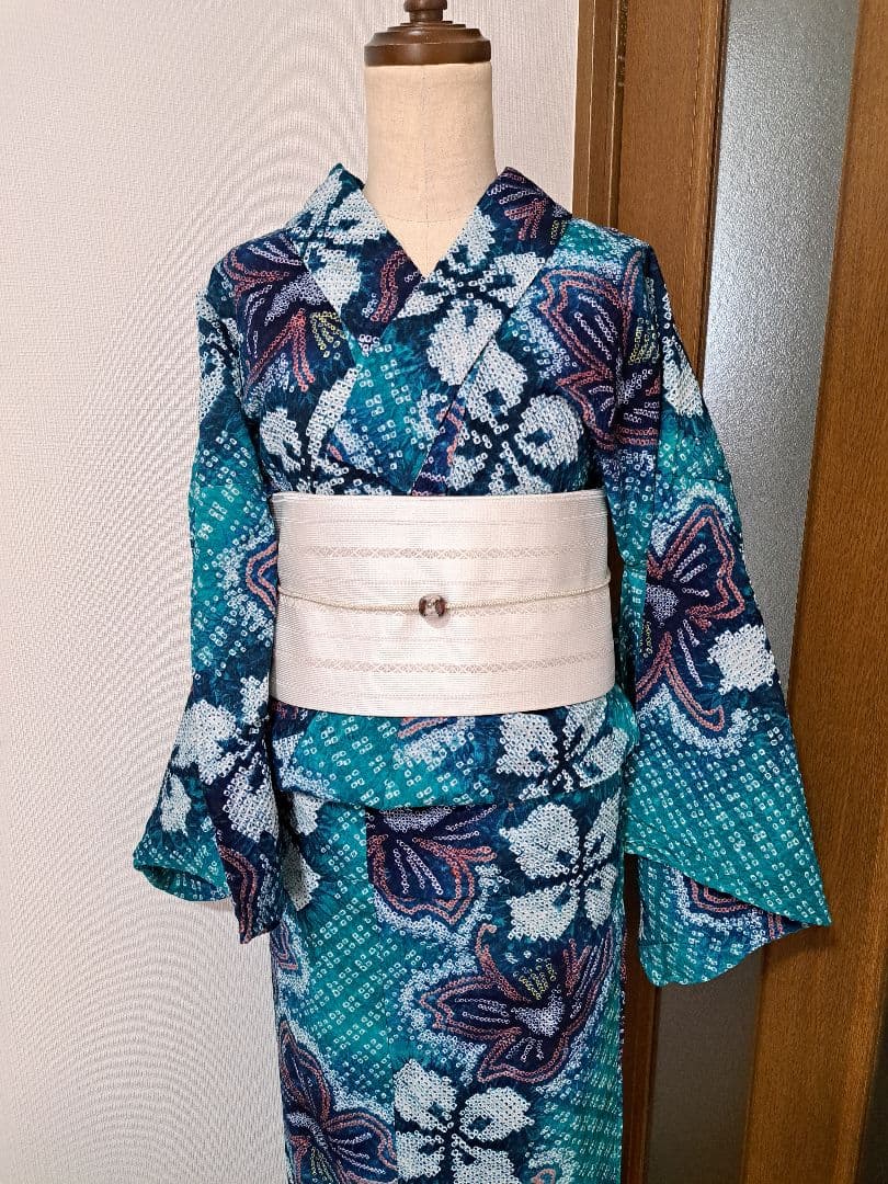 とくちゃん•*¨*•.¸♬︎絞り浴衣 有松絞り 【超美品】