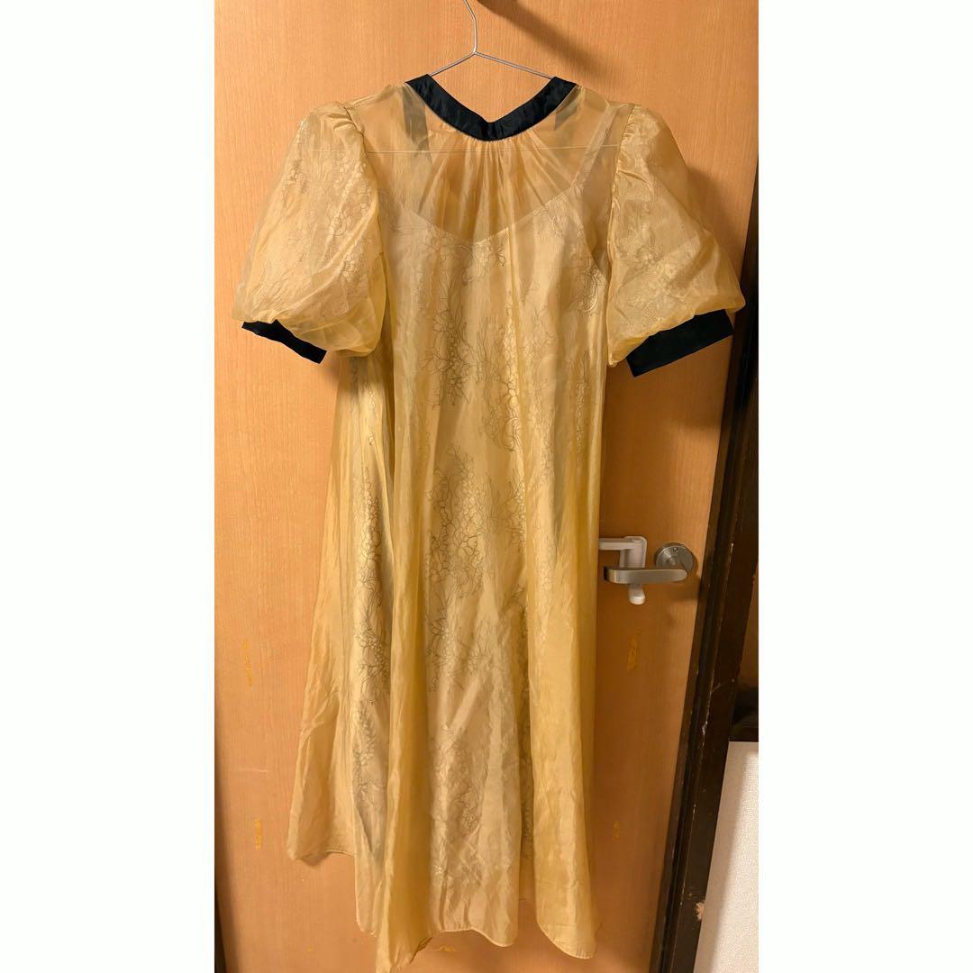 atlo オケージョンドレス　Aライン　マタニティ　オレンジ dollydoll