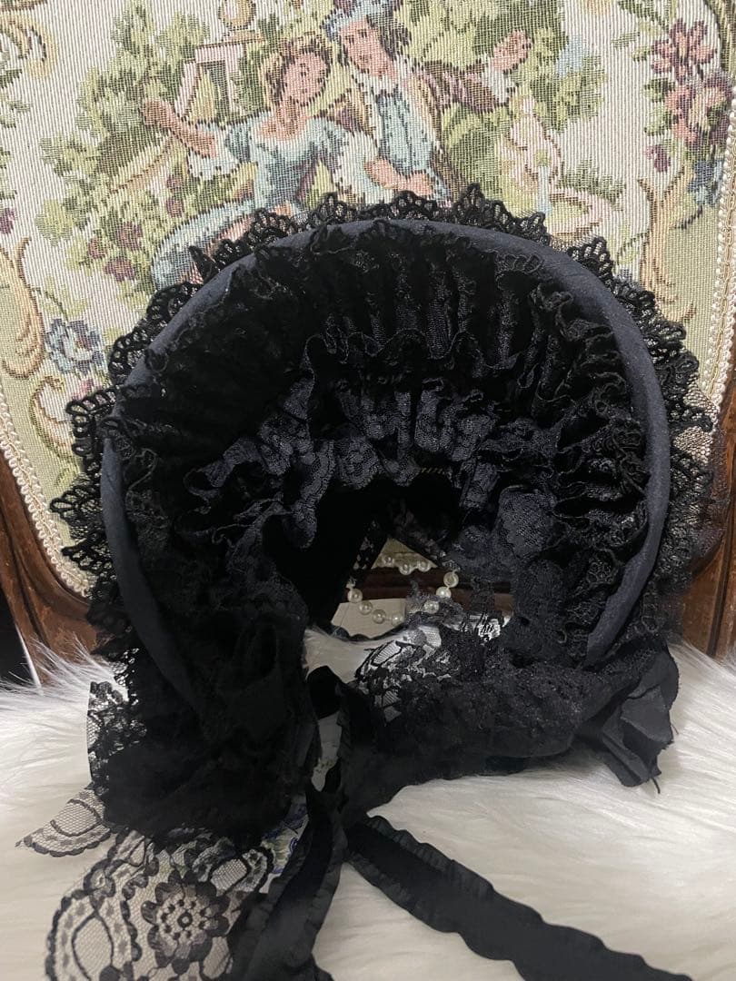 Triple fortune ボンネット　黒