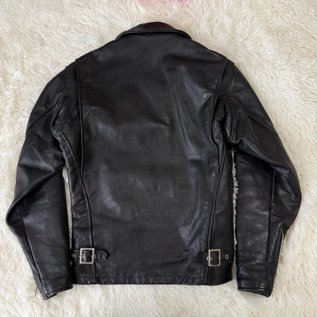 【希少32✨】ショット SCHOTT シングル ライダース レザージャケット 黒