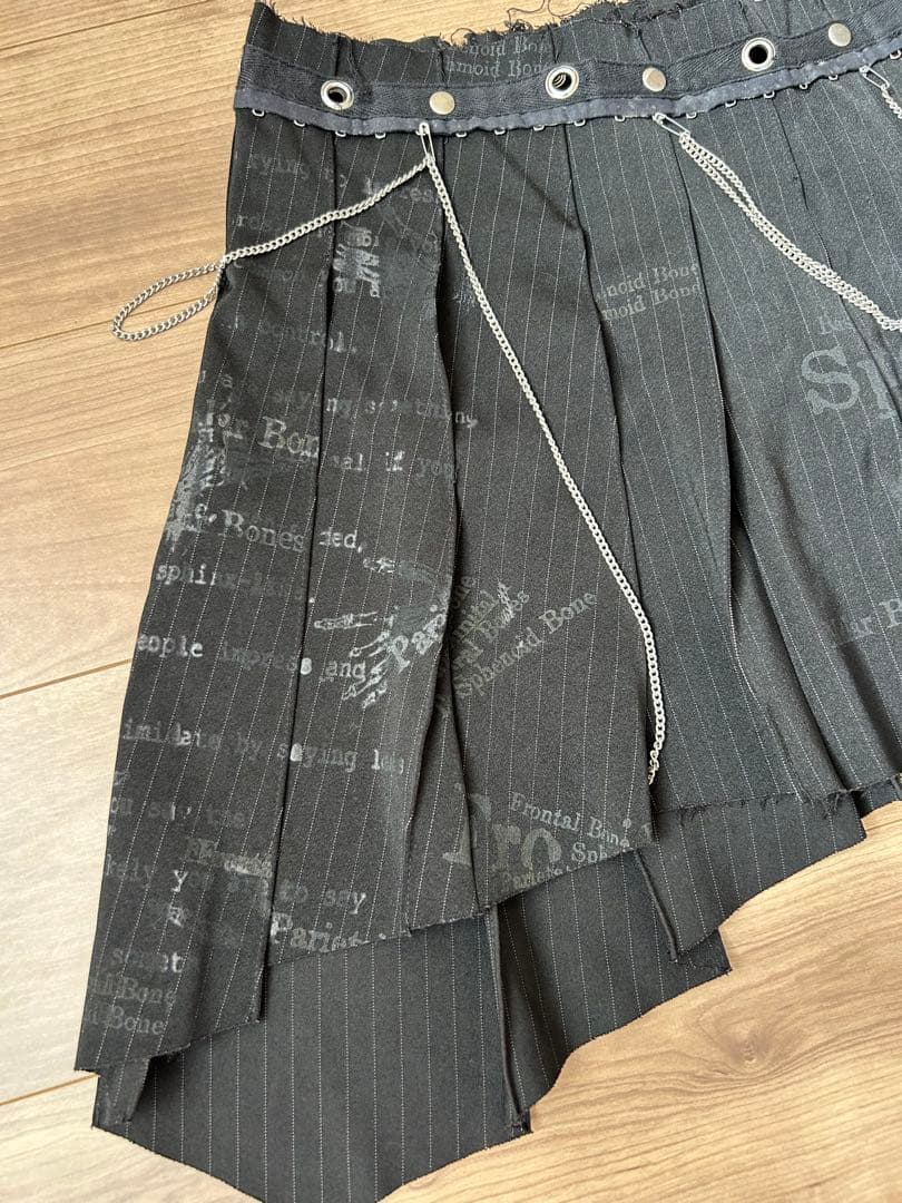 h.NAOTO ゴスロリ 黒アシンメトリー巻きスカートフリーサイズ