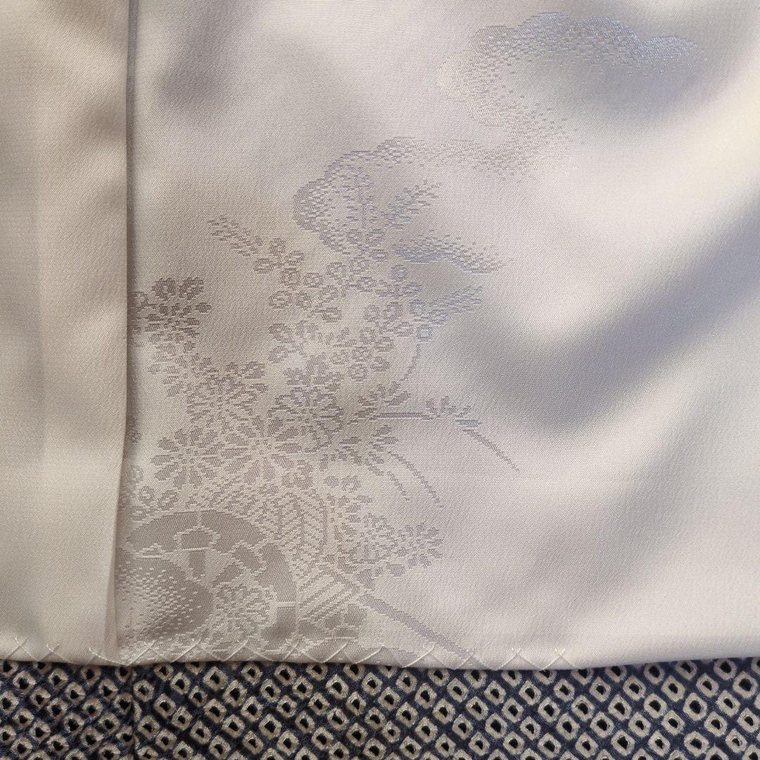 七五三３歳正絹総絞り手縫いの被布（ブルーグレー）中綿無し