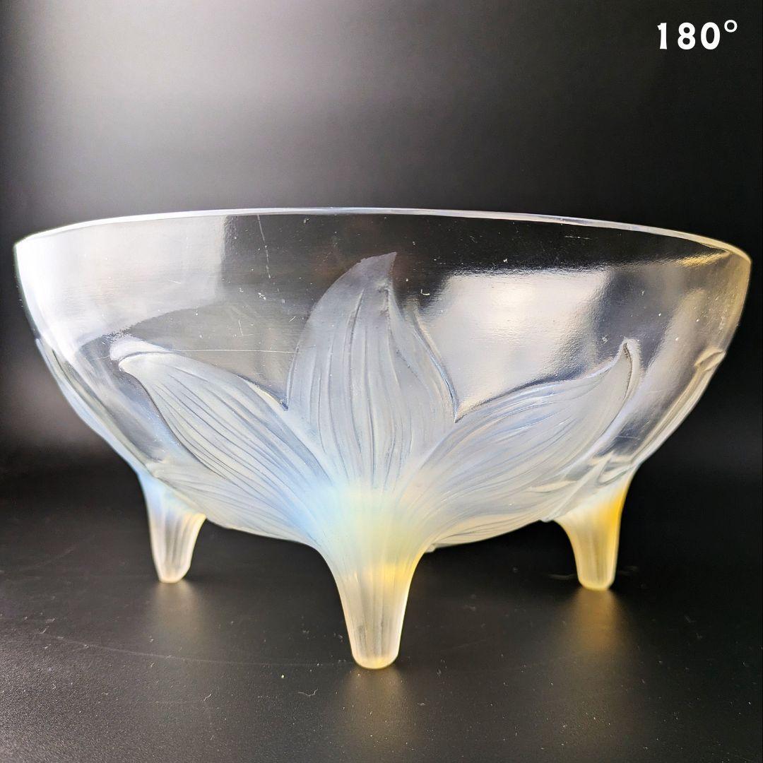 贅沢な時間を★ラリック LYS 百合 オパルセント 大鉢 ボウル 1924年頃