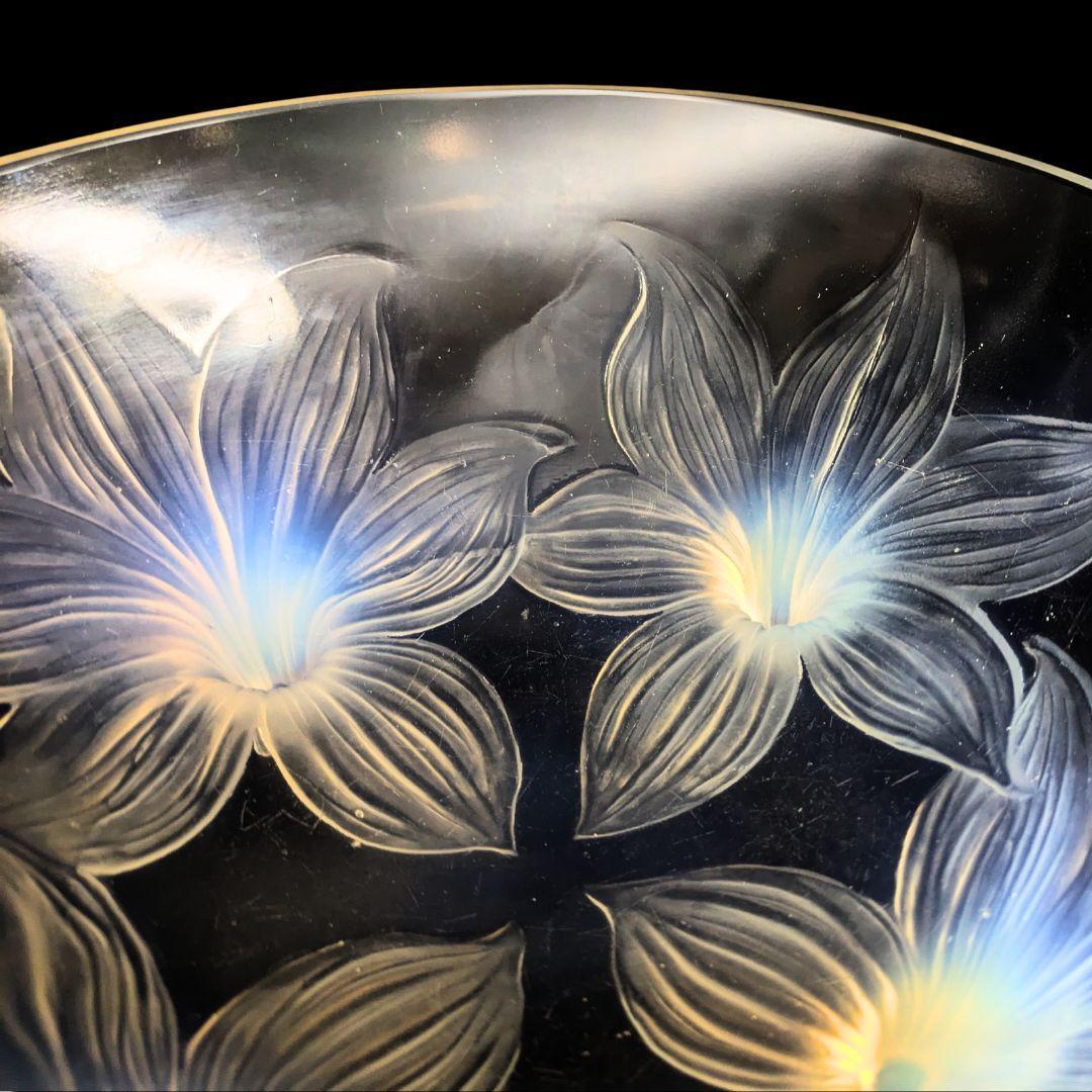 贅沢な時間を★ラリック LYS 百合 オパルセント 大鉢 ボウル 1924年頃