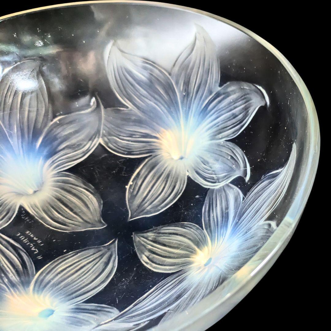 贅沢な時間を★ラリック LYS 百合 オパルセント 大鉢 ボウル 1924年頃