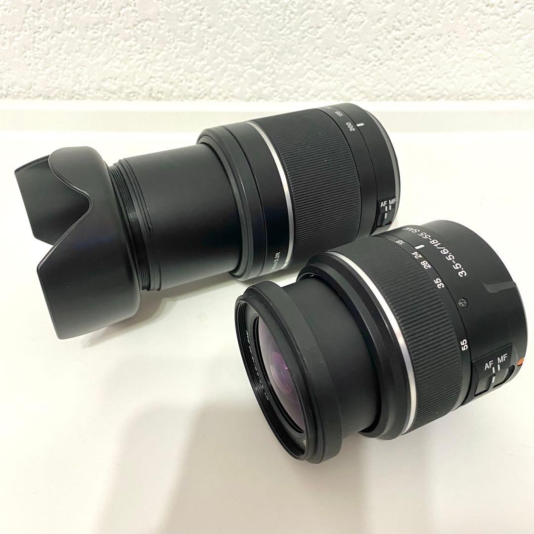 【極上品】SONY Wズームレンズセット SAL1855＋SAL55200-2