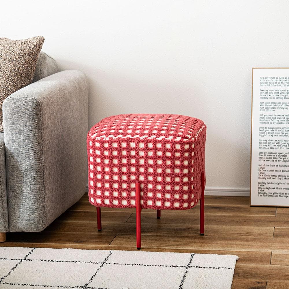 新品 送料込み スツール 椅子 1脚 レッド 高さ45cm