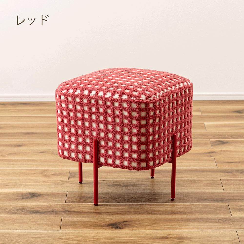 新品 送料込み スツール 椅子 1脚 レッド 高さ45cm