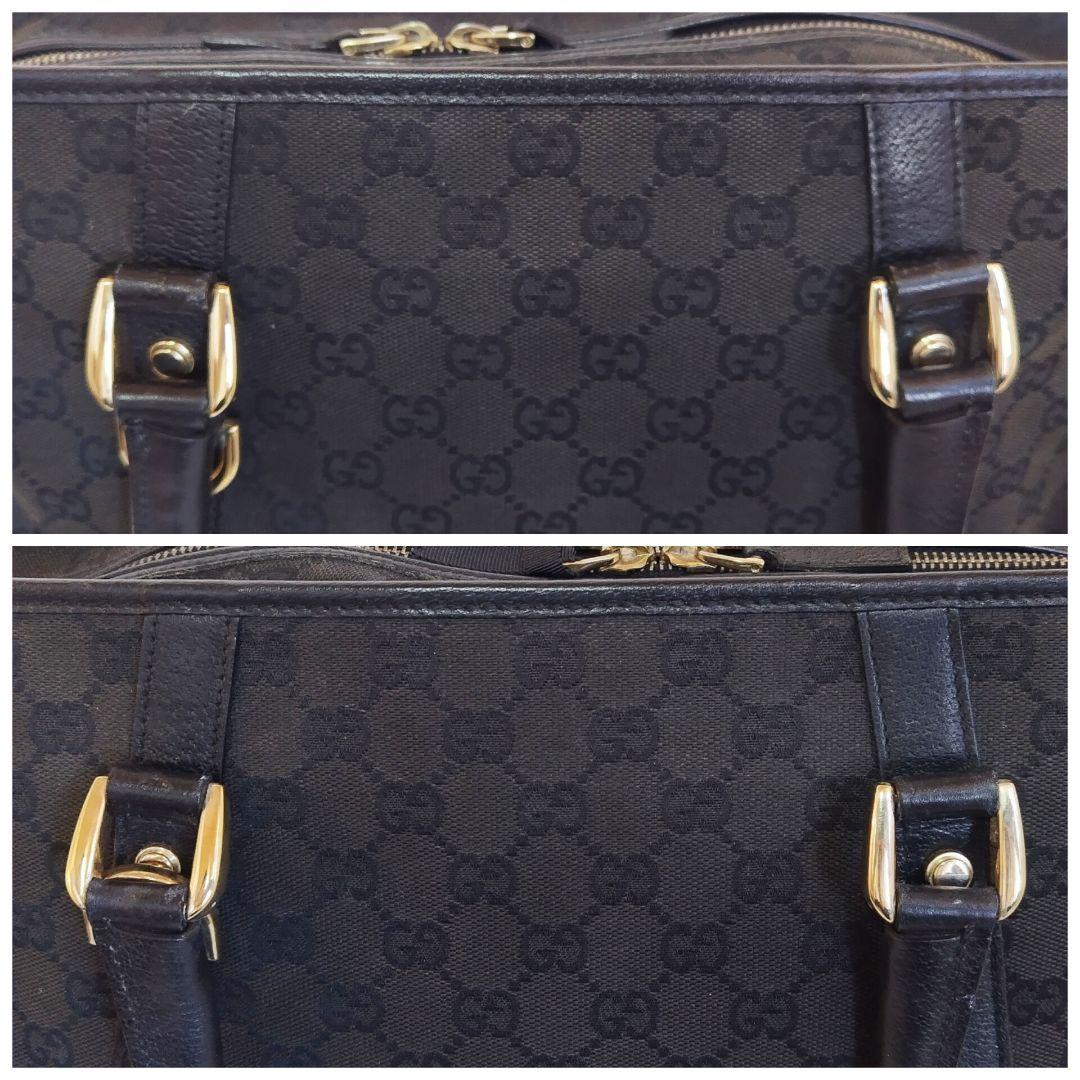 グッチ GUCCI ビジネスバッグ GGキャンバス レザー